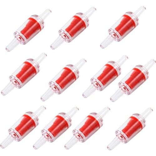 1pc Red Stop Valve Long Strip Large Supply Aquarium 4mm Stop Valve Check Valve Check Valve Check Valve