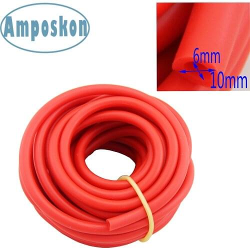 10 Meters New 6 x10mm Red Natural Rubber Tourniquet For First Aid Band Latex Tube Exercise Pilates Pull Rope Latex Tubes Elastic