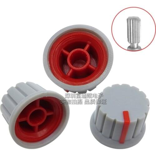 10pcs Two-color potentiometer cap Encoder Band switch Plastic Knob cap 24MM*15MM Flower handle hole 6MM