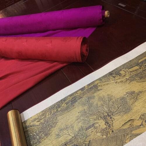 100% Silk Ancient Craft Rungra Flower Silk (Mountain-Shaped Silk) Non-Legacy Lake Twill High-Grade Silk Fabric