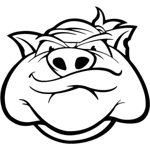 15.3CM*14CM Pig Head Funny Decoration Car Sticker Body Of Car Accessories Vinyl Decal