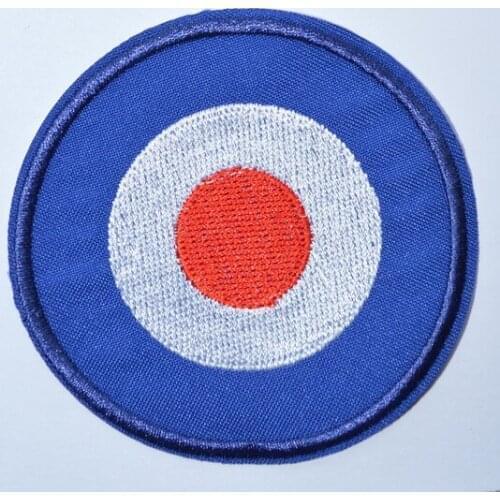 Red point RAF Roundel Mod Target Iron On Patch (Size is about 8.6 cm)
