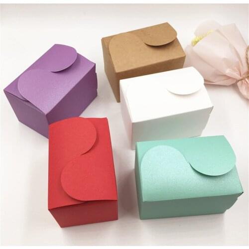 24Pcs/Lot 9x6x6cm Colorful Romantic Paperboard Package S-Box For DIY Valentines Day Wedding Anniversary Gift Storage Container