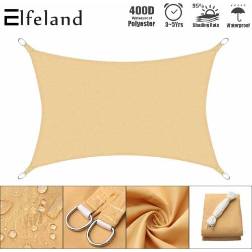 2x3 2x4 3x4 400D Waterproof Sun-Shelter SunShade Sail Outdoor Shade Sail Garden Canopy Yard Sail Beach Awning Sand Shade Cloth