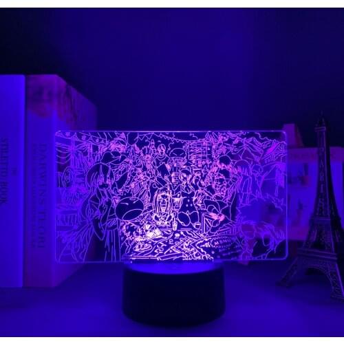 3d Lamp Manga Slime Isekai for Kids Bedroom Decor Night Light That Time I Got Reincarnated As A Slime Anime Led Light TenSura