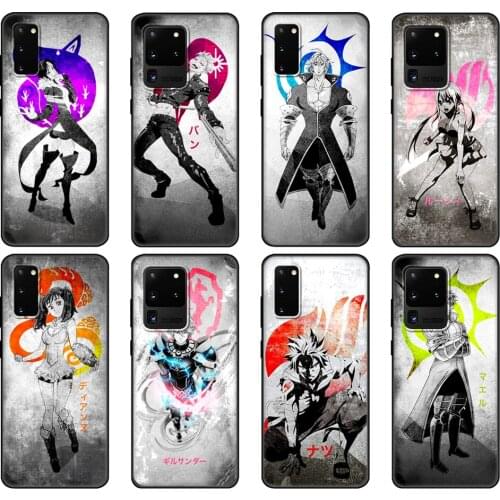 Black tpu Case For Samsung galaxy S20 /S20 PLUS/S20 ultra/S20+ /S20FE back cover Seven Deadly Sins Nanatsu no Taizai Ban