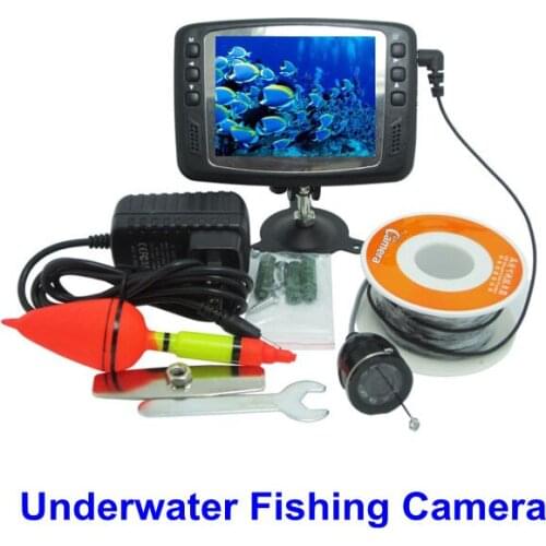 3.5'' Color LCD Monitor Underwater Ice Video Fishing Camera System 15m Cable Visual Fish Finder