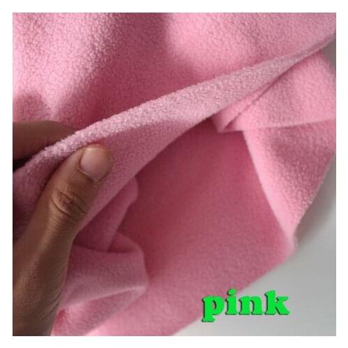 Pink Double-sided Polar Fleece Fabric anti-pilling Hoodies Blankets Lining Fabric SOLD BY THE YARD FREE SHIPPING