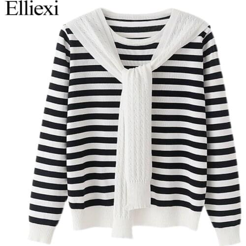 ELLIEXI Womens Striped T-shirts