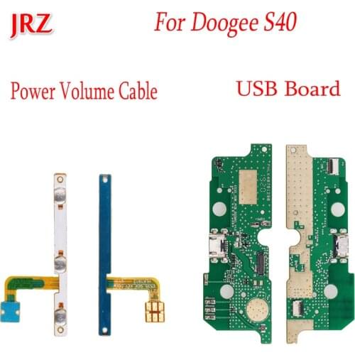 For Doogee S40 USB Board Charging Port Flex Cable Charger Connector For Doogee S40 Power on off Volume Cable Assembly Phone Part