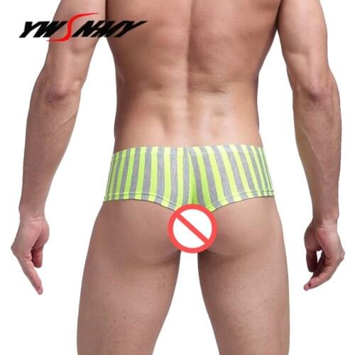 Comfortable Panties Men U Convex Sexy Gay Boxers,Male Shorts Mens Boxer Sexy Striped Cotton Underwear Boxer Fringe Underpants