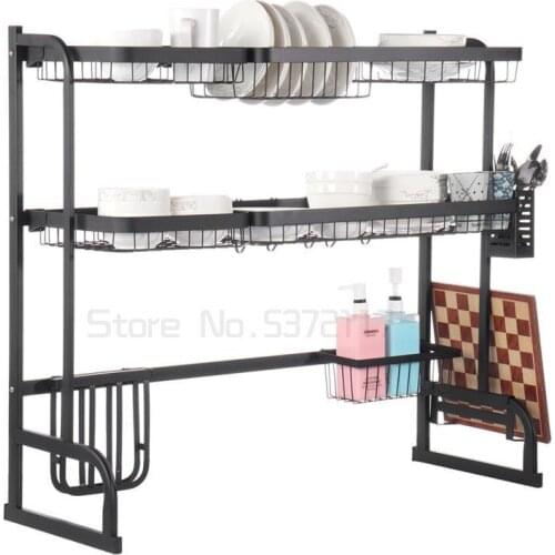 Stainless Steel Kitchen Shelf Organizer Over The Sink Dish Drying Rack Holder Draining Shelf Storage Countertop New