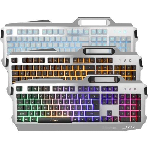 Predecessor Lk008 Metal Mechanical Feeling Keyboard Rainbow Illuminant Keyboard Internet Cafe Gaming Computer Keyboard