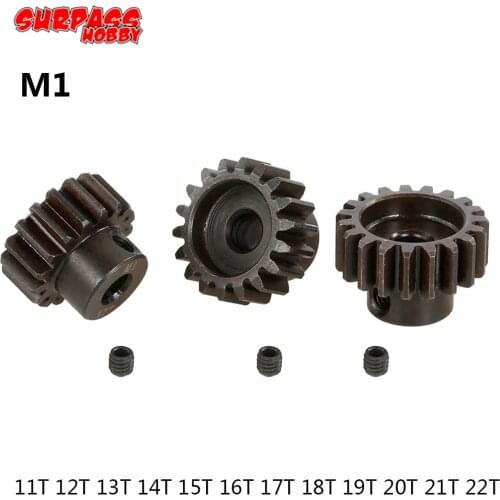 1/8 RC Car Main Gear M1 5mm 11T 12T 13T 14T 15T 16T 17T 18T 19T 20T 21T 22T Pinions Motor Gear Combo For 1/10 Rc Model Car Motor