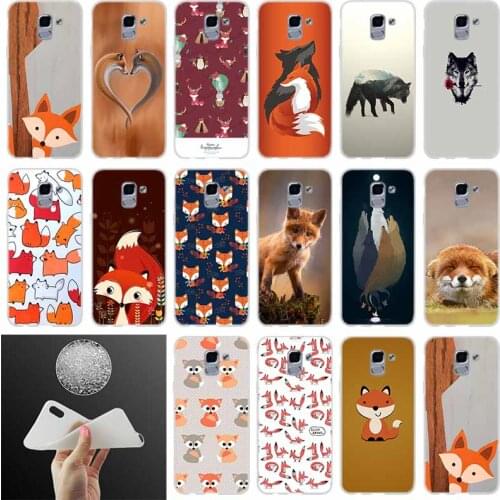 Soft Phone case Cover Animal More Cute Fox cat FOR Coque Samsung Galaxy J6 J4 J8 J7 2018 Plus J3 J5 J7 Prime Pro 2017 2016 Casse