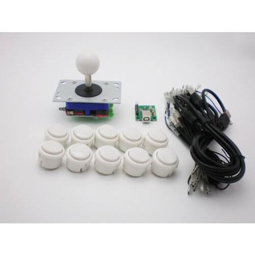 Arcade DIY parts kit with single player USB Enocder 10 pcs Push Buttons 1pcs zippy Joystick with short shaft For Arcade game