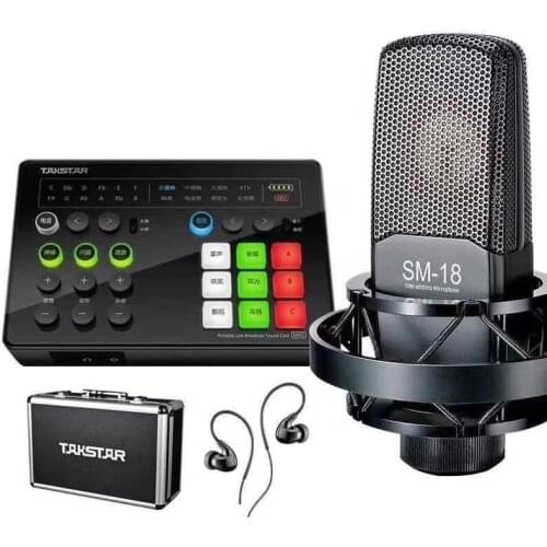 Takstar MX1 Set Live Broadcast Sound Card Set use on for Cell phone/iPad/PC for karaoke live broadcast recording