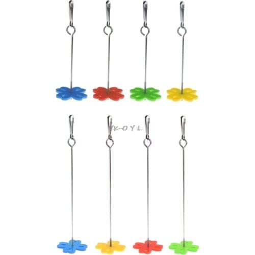 New Stainless Steel Budgie Bird Toy Parrot Fruit Fork Feeding Birds Hang Cage Stainless Steel Parakeet Skewer 2 Size
