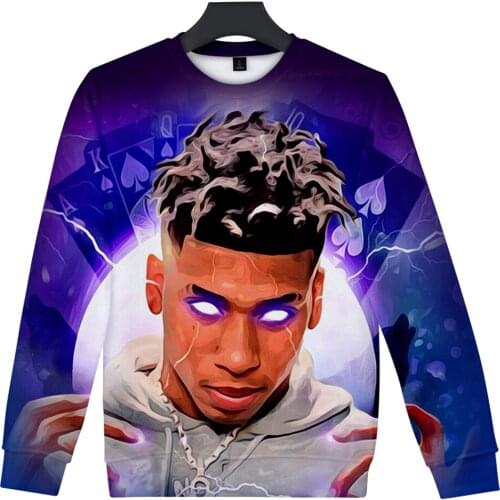 NLE Choppa Rapper Hip Pop 2020 New O-neck Sweatshirt Harajuku Fashion 3D Men/women Multicolor Casual High Quality Round Collar