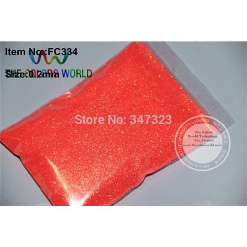 Wholesale 0.2mm 008 size Shinning Rainbown Orange Colorful Glitter Powder