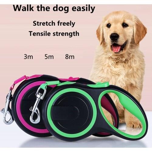 Leashes For Dog Nylon Automatic Telescopic Rope Tensile Strength Walking The Dog Rope Dog Traction Rope For Small Medium Large