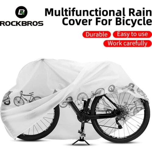 ROCKBROS Bicycle Rain Cover Sunscreen Cycling Protection Durable Bottom Hook Watterproof Bag Dustproof MTB Road Bike Accessories