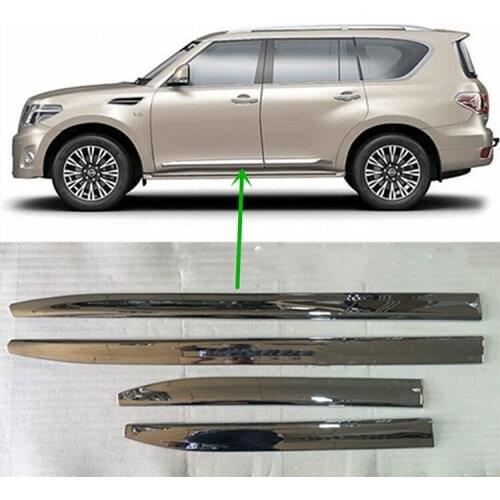 RQXR Car body door plate strips protection for Nissan patrol Y62 2010-2017