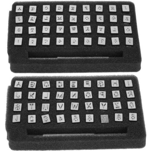 36pcs 13mm Leather Stamp Punch Set Alphabet 26 Letters & 10 Numbers Punch Stamp Die DIY Leathercraft Tool
