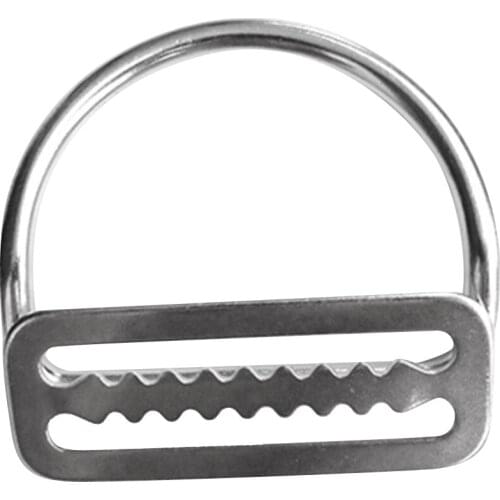 Heavy Duty Scuba Dive 316 Stainless Steel Keeper Clip & Bent D Ring for 5cm Weight Belt Water Sport Surfing Kayak Climbing Acces