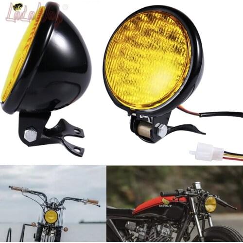 5'' LED Motorcycle High Low Beam Headlight Head light Lamp For Harley Kawasaki Suzuki Yamaha Cruiser Chopper Cafe Racer Touring