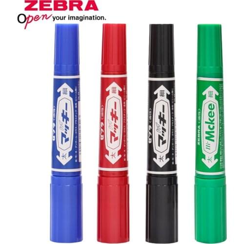 Japan Zebra MO-150-MC Hi-Mckee Oil-Based Marker Dual Tip Marker Pens 1.5-2.0mm - 6.0mm