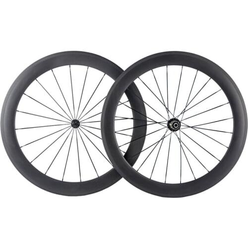 Factory sale carbon wheels clincher 60mm carbon wheelset 23mm width V shape carbon wheel road wheel bicycle