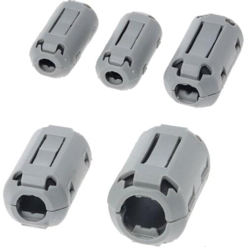 Clip-on Ferrite Choke Ring Cord RFI EMI Noise Suppressor Filter Cable Clip New Drop Shippinp