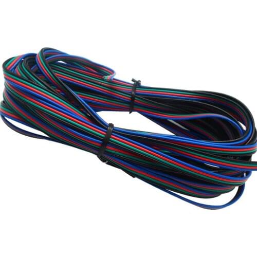 1M 2m 3M 5m 10m 20m 30m 50m 100M 4 Color RGB Extension Cable Line for LED Strip RGB 5050 3528 Cord 4pin