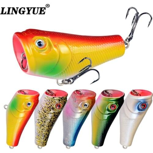 1pcs Carp Fishing Lures 5cm/8g Topwater Popper Fishing Bait Artifical 5 Colors Available High Quality Wobblers Fishing Tackle
