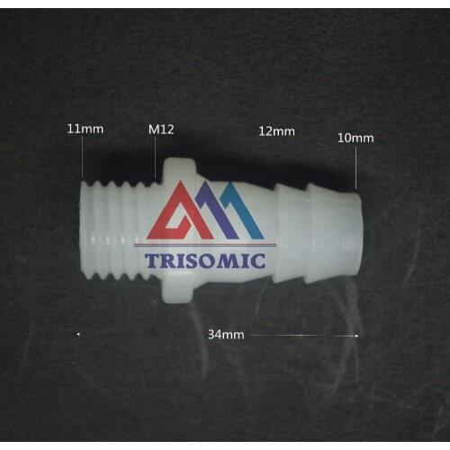 10mm-M12 Straight Connector Plastic pipe Fitting Barbed Connector with thread Material PE Joiner Fitting Aquarium Fish Tank