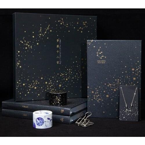 Twelve Constellation Handbook Gift Box Set Notebook Notepad Fantasy Starry Sky Handbook Couple Birthday Gift