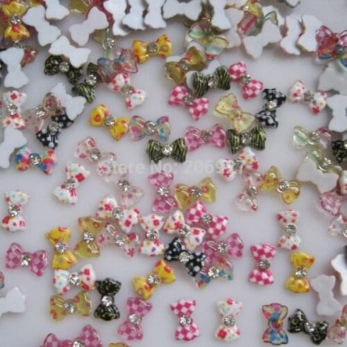 #25 30pcs Cute Mix Bow Shape Nail Resin Decoration Outlooking