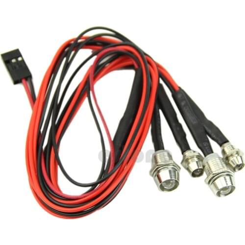 4pcs RC Model Drift Car LED Night 5mm & 3mm headlamps headlights LED Light LED For RC Car