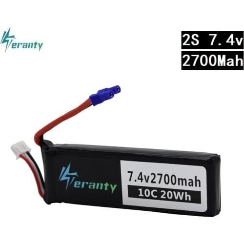 7.4v Battery for Hubson H501W H501S H501C 7.4V 2700mAh lipo battery 10C 20WH For RC Qaudcopter Drone Parts 2s 7.4 v Battery EC2