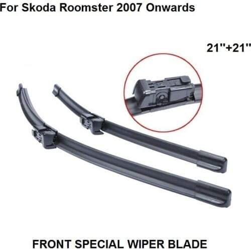 Car Accessory 21''+21'' Windshield Wiper Blade For Skoda Roomster 2007 Onwards Natural Rubber Bracketless