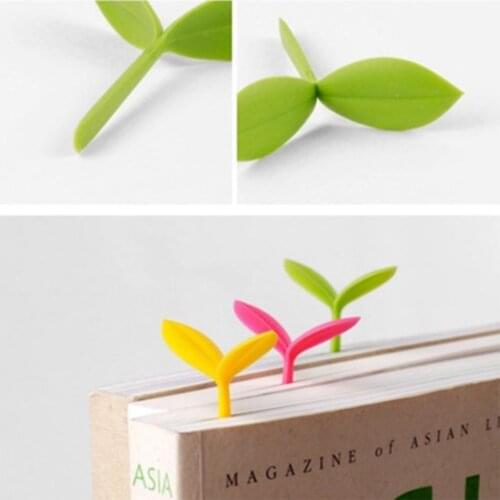 Free shipping 10pcs/lot multicolor silicone Sprouts bookmark BPA Free Funny accessories Office School Supplies Bookmark Durable