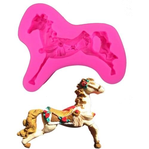 Free shipping horse soap mould chocolate cake decorating tools DIY baking fondant silicone mold T0237