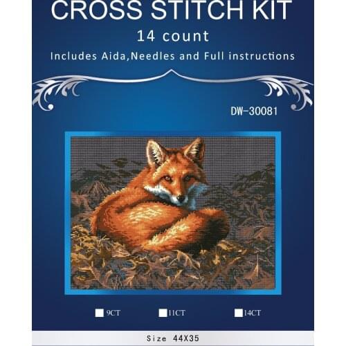 Free delivery Top Quality popular counted cross stitch kit fox dimensions 353