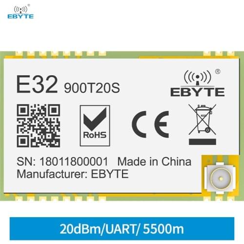 SX1276 LoRa Wireless Module 100mW E32-900T20S 868/915MHz Support Air-Wake up SMD Long Range Wireless Module Date Transceiver