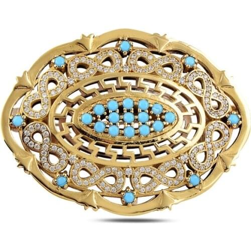 Silver 925 Sterling Zircon Cubic Zirconia Authentic Brooch