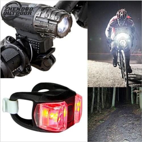 Mountain Bike Headlights Waterproof LED Highlight Warning Light Taillight USB Chargeable Headlights