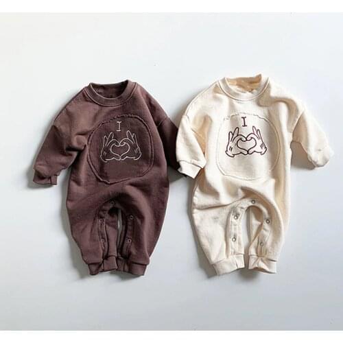 Autumn new baby clothes cute cartoon style baby rompers cotton toddler boys jumpsuit
