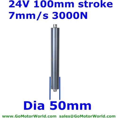 24V 7mm/s speed 100mm 4 inch stroke 3000N 300KG 660LBSload tubular linear motor in line DC linear actuator LA18 hot sell