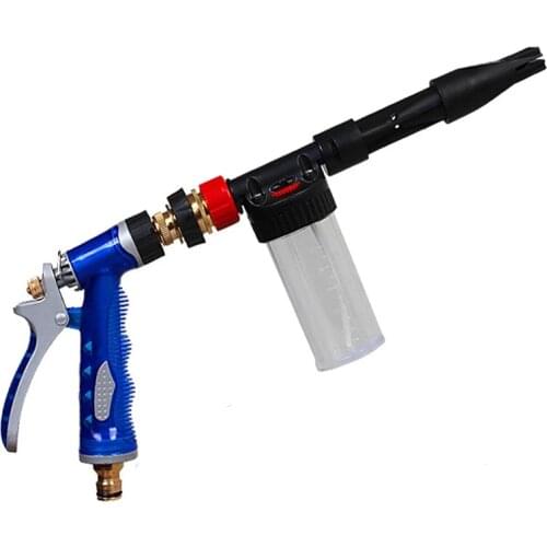 Multifunctional High Pressure Car Washer Water Gun Foam Pot Nozzle Garden Hose Lance Sprinkler 360 Degree Metal Water Sprinkler